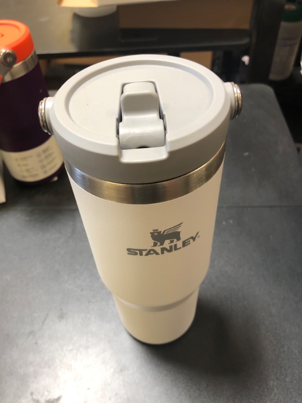 Photo 1 of Stanley IceFlow Stainless Steel Tumbler with Straw - Vacuum Insulated Water Bottle for Home, Office or Car - Reusable Cup with Straw Leak Resistant Flip - Cold for 12 Hours or Iced for 2 Days (Polar)
