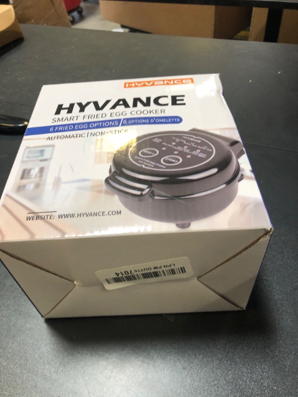 Photo 1 of Hyvance Smart Fried Egg Cooker for 6 Fried Egg Features including Sunny Side Up, Over Easy, Fully Cooked etc. Automatic Power off and Sound Alert, Non Stick, Perfect Gadget for Breakfast (Black)