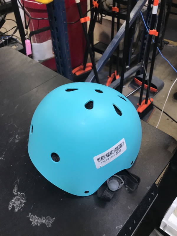Photo 1 of Glerc Warrior Adjustable ABS EPS Material Lightweight Kids Sports Helmet for Age 3-9 Year Old Boys Girls Toddler Youth for Cycling Bike Skateboard Scooter Skating Skiing Climbing, S Size Cyan