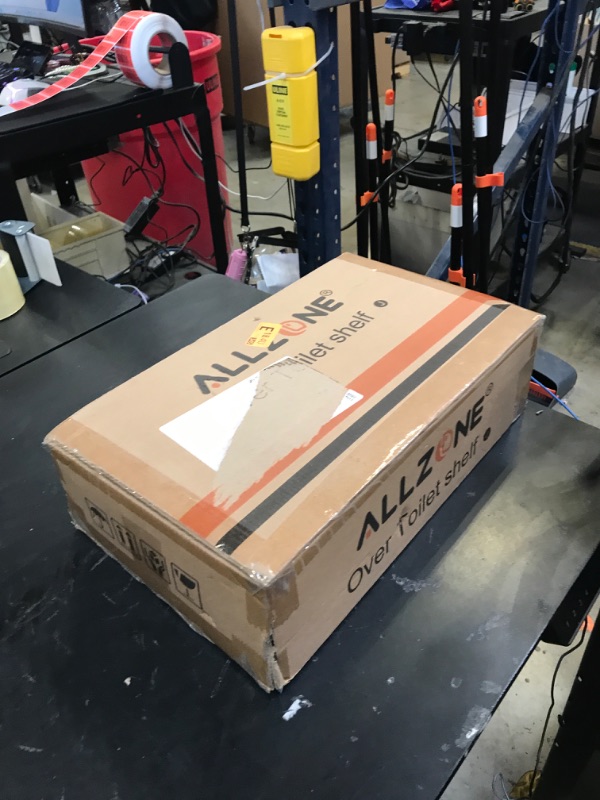 Photo 2 of ALLZONE Adjustable Over The Toilet Storage Shelf, 4-Tier Ample Over Toilet Bathroom Organizer and Storage,Tension Mounted Above Toilet Storage Cabinet for Versatility, Fits 64-113 Inch Heights, Black