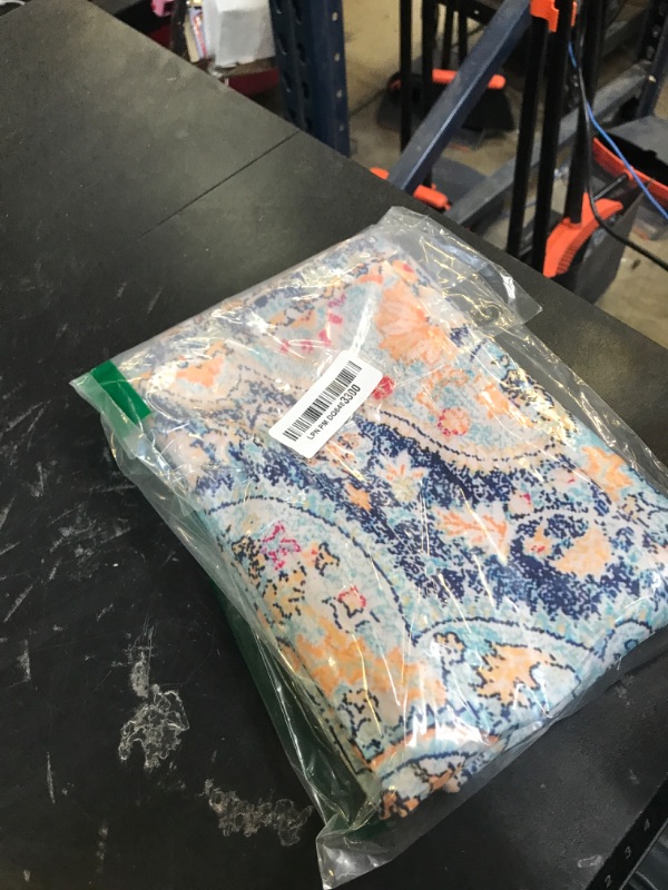 Photo 1 of Snycler Boho Throw Pillow Covers 20x20 inch Set of 2 Burnt Blue Yellow Terracotta Rust Colored Throw Pillows Boho Home Decor for Bedroom Living Room Couch & Sofa (No Inserts)