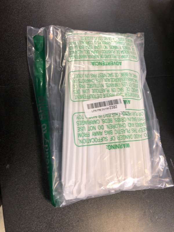 Photo 1 of [Individually Wrapped] 100 Pcs Clear Flexible Plastic Straws, Disposable Bendy Straws, 8.26" Long and 0.23'' Diameter, BPA-Free