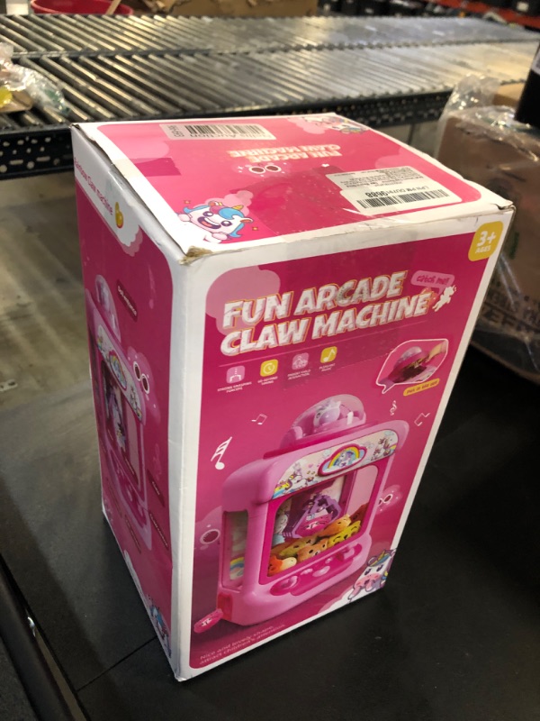 Photo 1 of TingingYuli Claw Machine for Kids,Unicorn Mini Vending Machines Candy Grabber Prize Dispenser Toys for Girls,Electronic Arcade Game with 20 Mini Plush Toys for Christmas Easter Birthday Gifts