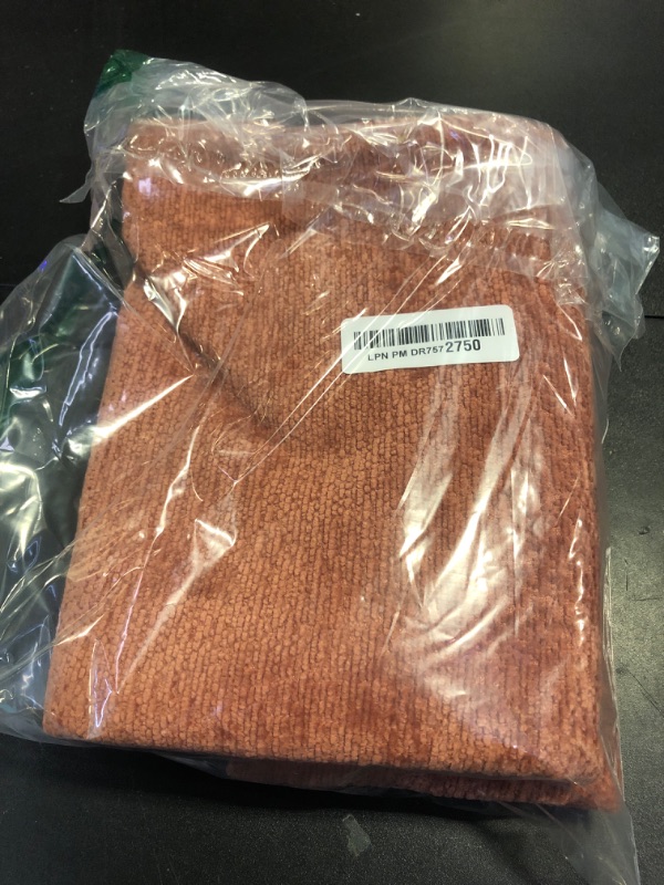 Photo 1 of BAOLIZEGAO Burnt Orange Decorative Throw Pillow Covers 20x20 Inch Set of 2 Cozy Soild Chenille Cushion Cases Soft Textured Square Couch Pillows Cover Boho Accent Farmhouse Pillowcases for Bed