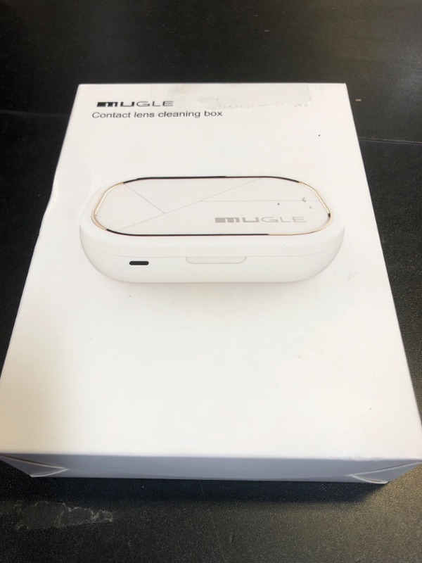 Photo 1 of MUGLE Portable Ultrasonic Contact Lens Cleaner with USB Charger - Fit Disposable Soft, Colored & RGP Lenses - Travel & Home (White)