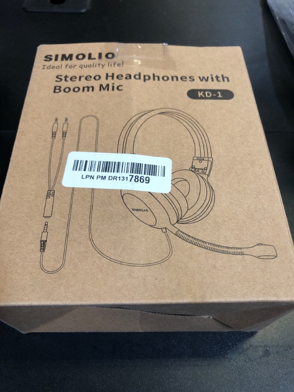 Photo 1 of SIMOLIO Kids-Headphones with Microphone for School, 75/85/94 dB Wired Headphones with Boom Mic for iPad, PC, Laptop, Gaming, On Ear Pink Stereo Corded Headsets for Girls, Children, Teens, Students