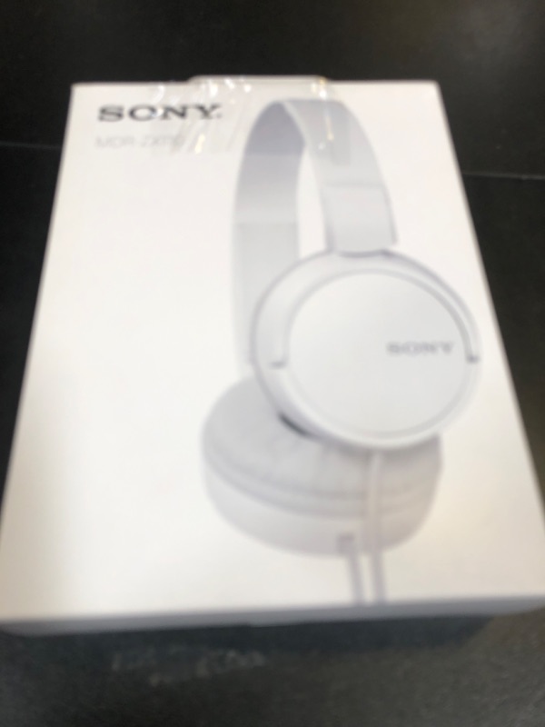Photo 1 of Sony ZX Series Wired On-Ear Headphones, White MDR-ZX110