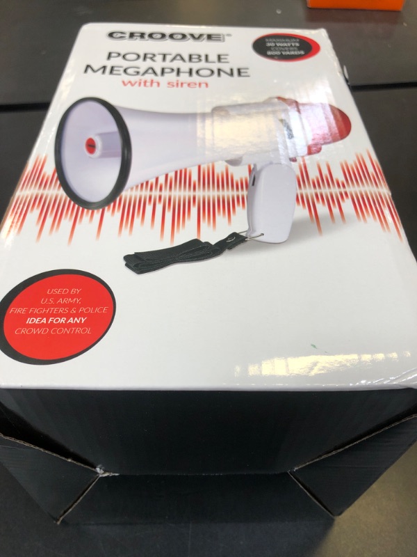 Photo 1 of 30 Watt Megaphone Bullhorn With Siren & Music, Lightweight Mini Bull Horn With Loud Speaker & Volume Control, 800 Yard Voice Range Mega Phone, Cheering Gifts for Kids & Adults Ages 14 15 16+ Years Old