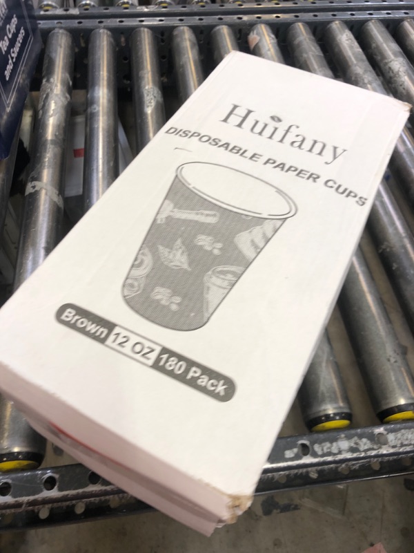 Photo 1 of Huifany Coffee Cups 12 oz Paper Cups 180 Pack, Thickened Paper Coffee Cups Disposable 12 oz Coffe Cup, Hot/Cold Beverage Drinking Cup for Office, Home, Party