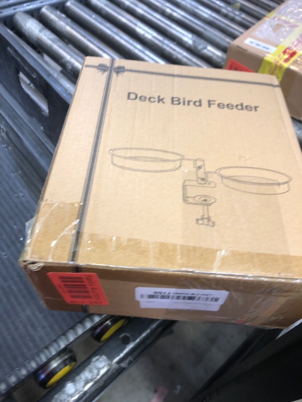 Photo 1 of Deck Bird Feeders Platform Bird Feeder Deck Mount Bird Bath Spa for Dual Use Deck Flower Stand Flower Pot Great for Attracting Birds Detachable and Adjustable Heavy Duty Sturdy Steel,Bronze