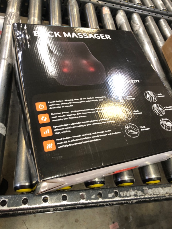 Photo 1 of Brelley Neck and Back Massager for Pain Relief Deep Tissue with Heat, Shiatsu Shoulder Massager with Bi-Directional Rotating Head for Neck, Back, Shoulders, and Legs, Gift for Mom Dad