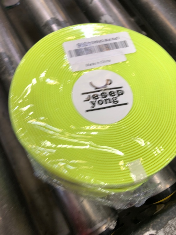 Photo 1 of JESEP YONG 2 inch Neon Green Knit Elastic Band for Sewing 10 Yards 50mm Double-Side Twill Woven Elastic Heavy Stretch Straps for Clothing Pants Waistband-Wigs-Skirts-DIY Craft Projects