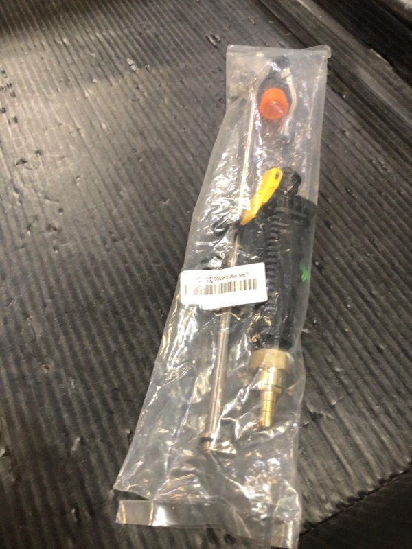 Photo 1 of Stainless Steel Sprayer Wand Replacement with 3 Types of Nozzles, Fan Nozzle, 1/4" & 3/8" Brass Barb and 2 Hose Clamps (29 Inch Wand with 3 Nozzles)
