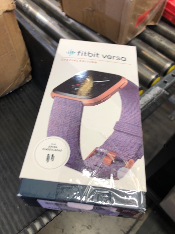 Photo 1 of Fitbit Versa Special Edition Smart Watch, Lavender Woven, One Size (S & L Bands Included)
