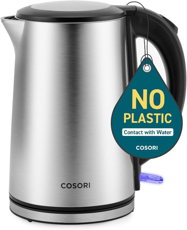 Photo 1 of COSORI Electric Kettle, Cool-Touch Double Wall Stainless Steel Insulated, Automatic Shut Off & Boil-Dry Protection, Durable Tea Kettle Boiler