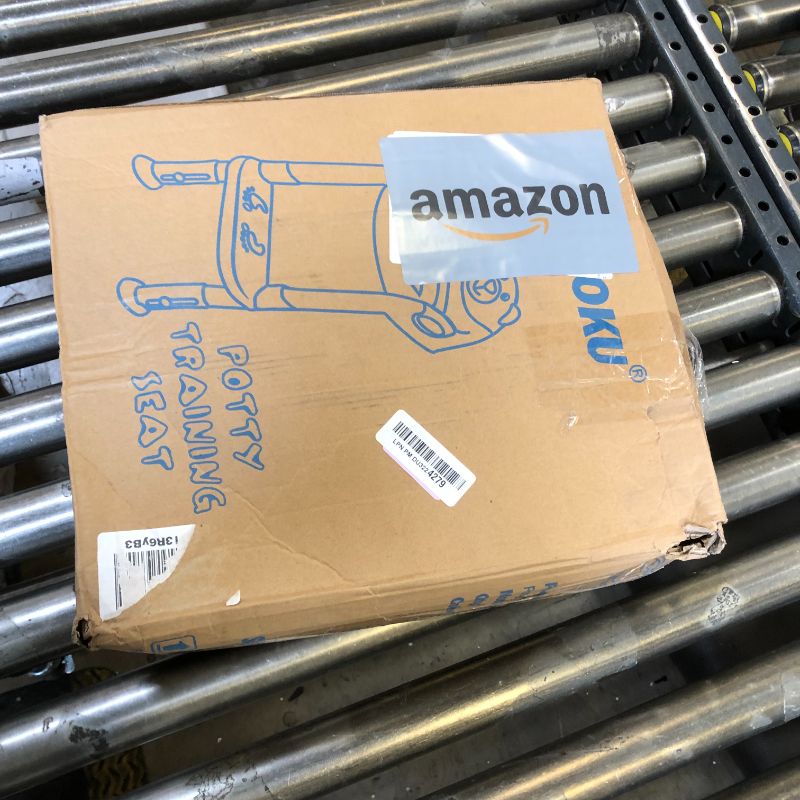 Photo 1 of Potty Training Seat with Step Stool Ladder, SKYROKU Potty Training Toilet for Kids Boys Girls Toddlers - Comfortable Safe Potty Seat with Anti-Slip Pads Ladder Grey