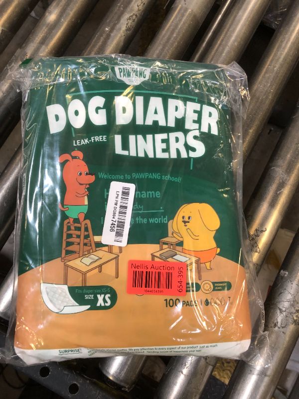 Photo 1 of PAWPANG Disposable Dog Diaper Liners Booster Pads for Male & Female Dogs, 100ct, 4 Sizes Options, Doggie Diaper Inserts fit Most Types of Dog Diapers - Pet Belly Bands & Male Wraps (X-Small (100 ct))