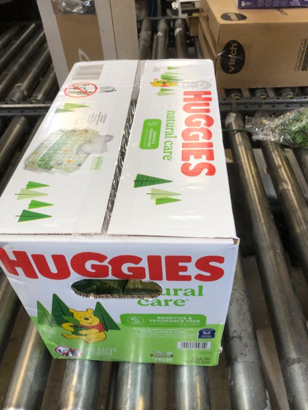 Photo 2 of Huggies Natural Care Sensitive Baby Wipes, Unscented, 12 Flip-Top Packs (768 Wipes Total)
