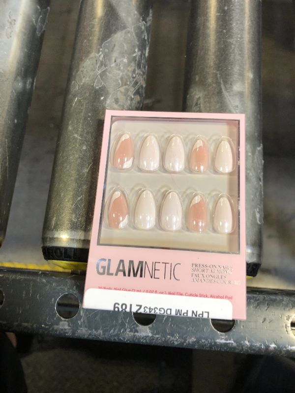 Photo 1 of Glamnetic Press On Nails - Lovey Dovey | Short Almond Nails with Abstract Accents, Reusable Stick On Fake Nails with Glue | Love In Bloom Spring Nails | 15 Sizes - 30 Nail Kit with Glue