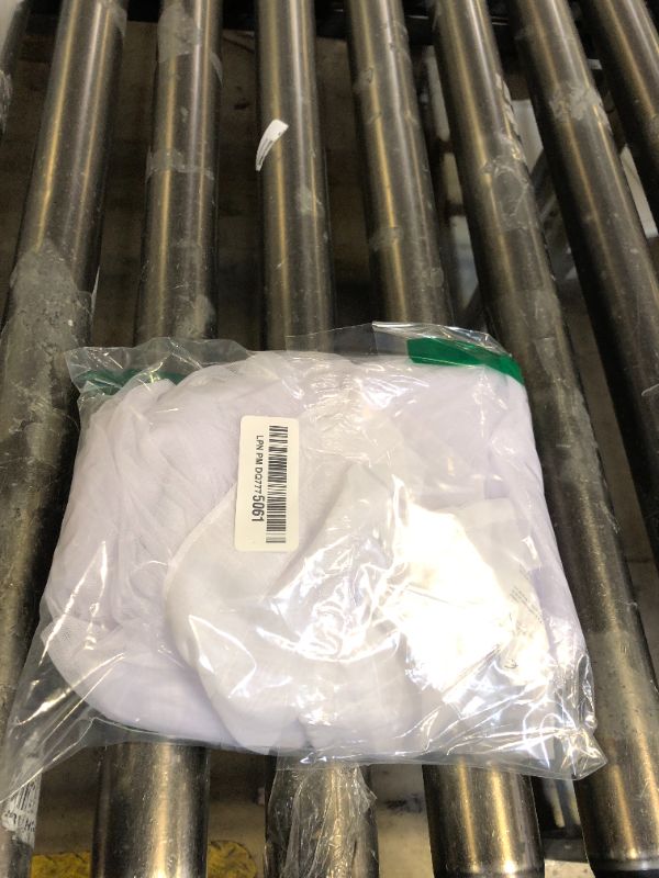 Photo 1 of RYB HOME French Door Sheer Curtains, Light-Filtering Privacy Drapes with Tieback for Kitchen Window Front Door, Top and Bottom Rod Pocket Sidelight Drapes with 2 Layers, White, W26 x L40