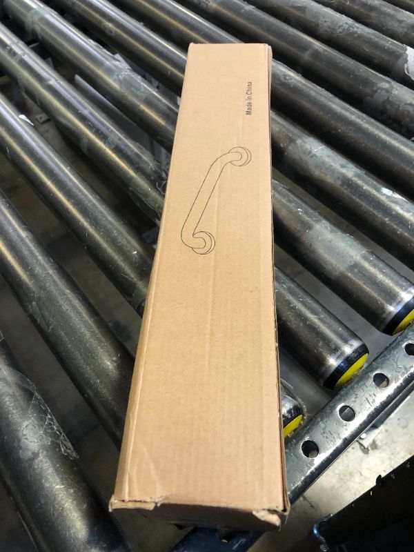 Photo 1 of 16 Inch Anti Slip Shower Grab Bar Handle Beige White, ZUEXT Stainless Steel Bathroom Grab Bar, Knurled Bathroom Balance Bar, Safety Hand Rail Support,Handicap Elderly Injury Senior Assist Bath Handle