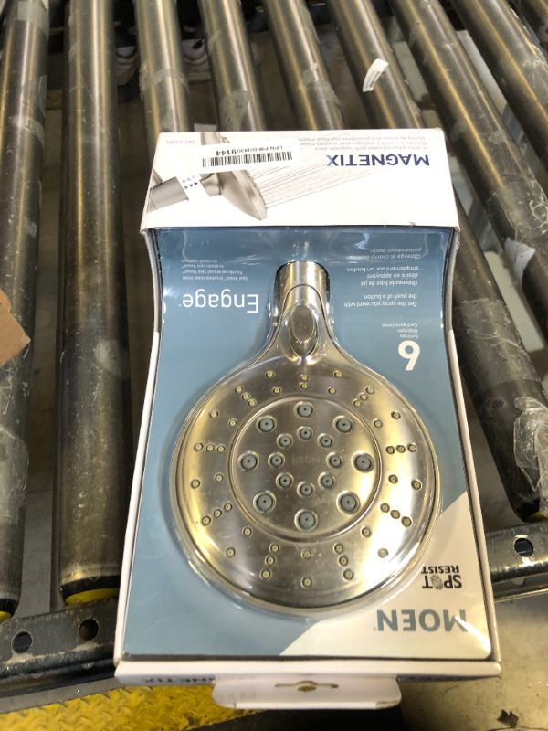 Photo 1 of MOEN 26112SRN Engage Six-Function 5.5-Inch Removable Handheld Showerhead with Magnetic Docking System, No Size, Spot Resist Brushed Nickel