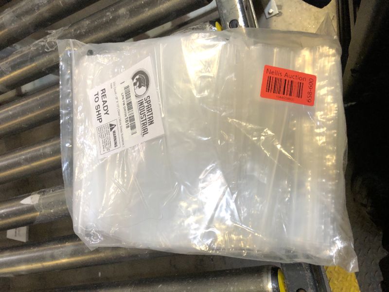 Photo 1 of Spartan Industrial - 8” X 10” (200 Count) Quart Clear Reclosable Zip Plastic Poly Bags with Resealable Lock Seal Zipper - 2 Mil