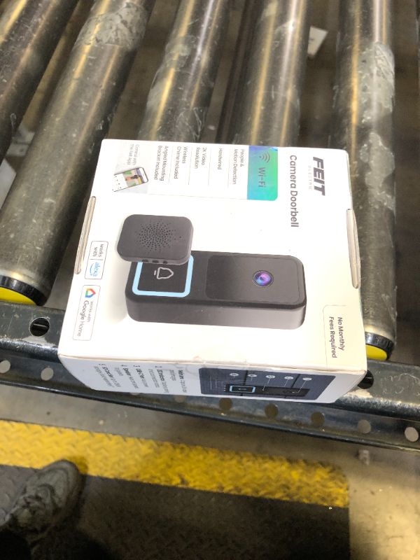 Photo 1 of Feit Electric Smart Doorbell Camera, Wired 2K HD Video, Night Vision, Motion Detection, Two-Way Audio, Alexa/Google Assistant Compatible, App Control, Wireless Chime Included, CAM/Door/WiFi/G2