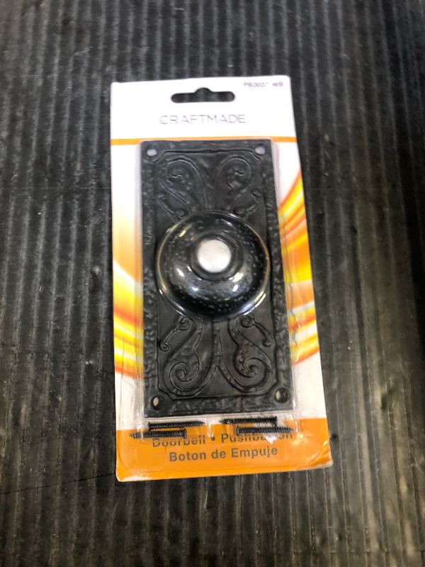 Photo 1 of Craftmade PB3037-WB Designer Surface Mount Lighted Doorbell LED Push Button, Weathered Black (5.25"H x 2.63"W)