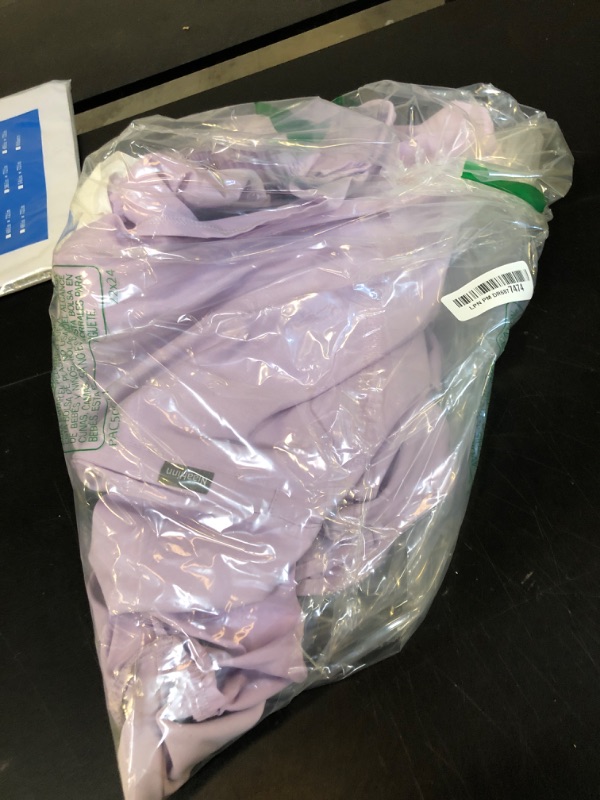 Photo 1 of niaahinn Scrubs Set for Women Nurse Uniform Jogger Suit Stretch Top & Pants with Multi Pocket for Nurse Esthetician Workwear (Lavender, Medium)