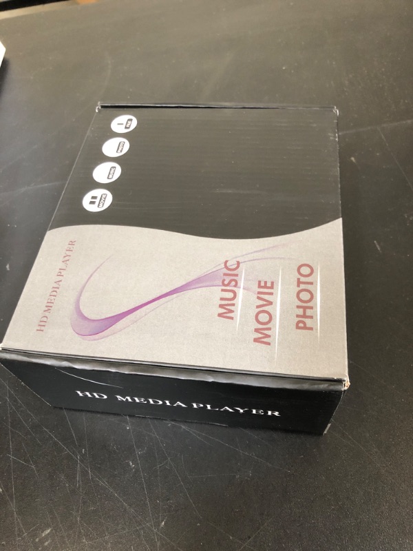 Photo 1 of 4K@30hz USB3.0 HDMI Media Player Support 2.5" SATA HDD with HDMI/AV/Optical Output, Portable H.265 MP4 Player for Videos/Music/Photos from USB Drive/SD Card/4 GB Internal or Up to 8TB External HDD