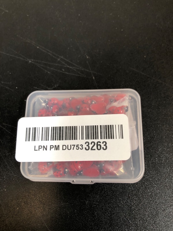 Photo 1 of 100PCS Mini Ladybug Decor for Dollhouse Resin Tiny Ladybugs for Crafts Micro Miniature Ladybug for Fairy Garden Dollhouse Micro Landscaping Decoration