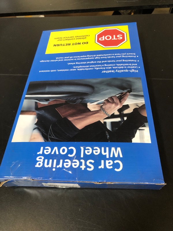 Photo 1 of Deer Route Custom-Fit for Lexus Steering Wheel Cover, Premium Leather Car Steering Wheel Cover with Logo, Non-Slip, Breathable, for Lexus Accessories (B-Style,for Lexus)