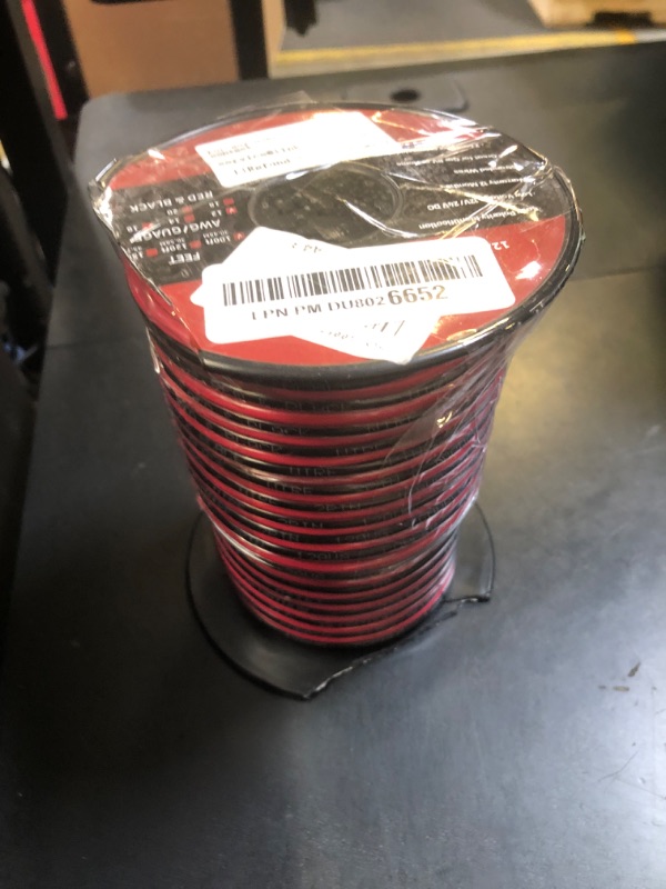 Photo 1 of 100FT 12 Gauge Wire, Electrical Wire Red and Black Wire 12V Ultra Flexible Low Voltage Wire 12 AWG Wire 2 Conductor Automative Wire for Speaker Landscape Marine Car Lamp LED Lighting