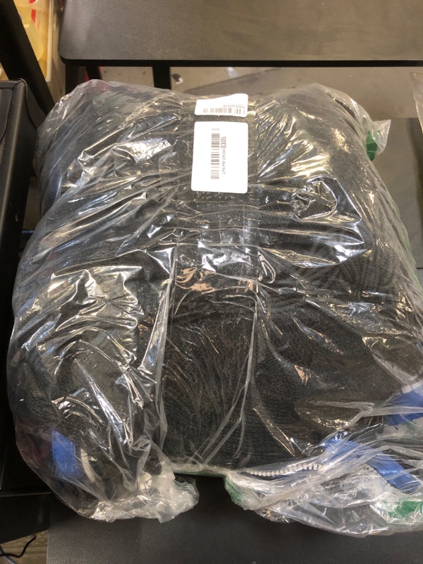 Photo 1 of 15FT Trampoline Replacement Safety Enclosure Net for 6 Straight Poles Round Frame, Breathable and Weather-Resistant with Adjustable Straps(NET ONLY)