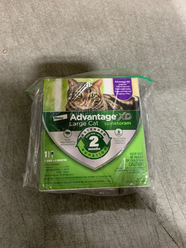 Photo 1 of Advantage XD Large Cat Flea Prevention & Treatment For Cats over 9lbs. | 1-Topical Dose, 2-Months of Protection Per Dose