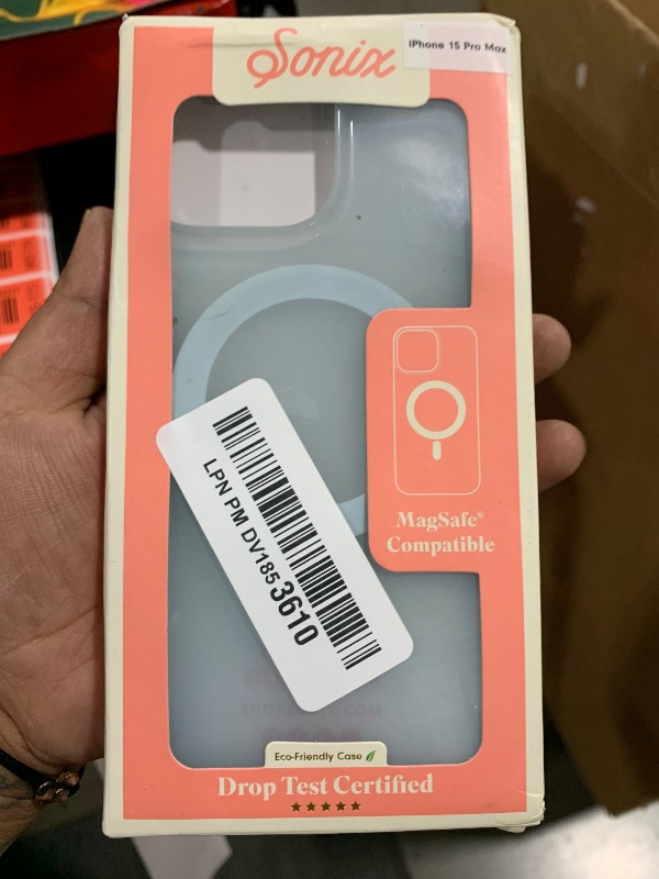 Photo 1 of Sonix Protective Phone Case for iPhone 15 Pro Max | Compatible with Magsafe | 10ft Drop Tested | Jelly Sky Blue