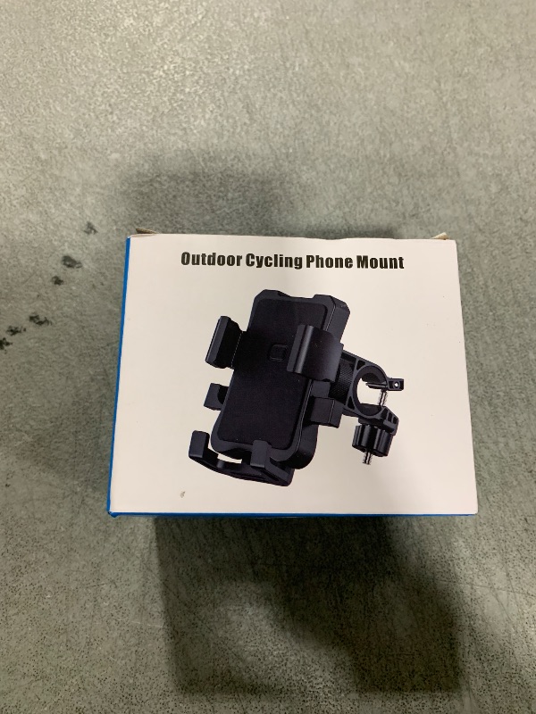 Photo 1 of amzluv Bike Phone Holder Mount, Secure Handlebar Phone Mount Holder for Bike and Motorcycle, Suitable for iPhone and 4.5-6.8" Smartphones, Black
