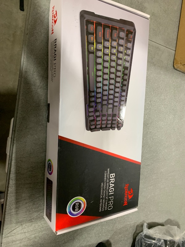 Photo 1 of Redragon Wireless Mechanical Keyboard, 3 Mode Gasket Mounted RGB Gaming Keyboard with Volume Knob, Pre-Lubed Linear Switches, MDA-Profile, 98 Keys Hot Swappable Creamy Keyboard for PC/Tablet/Xbox/PS4