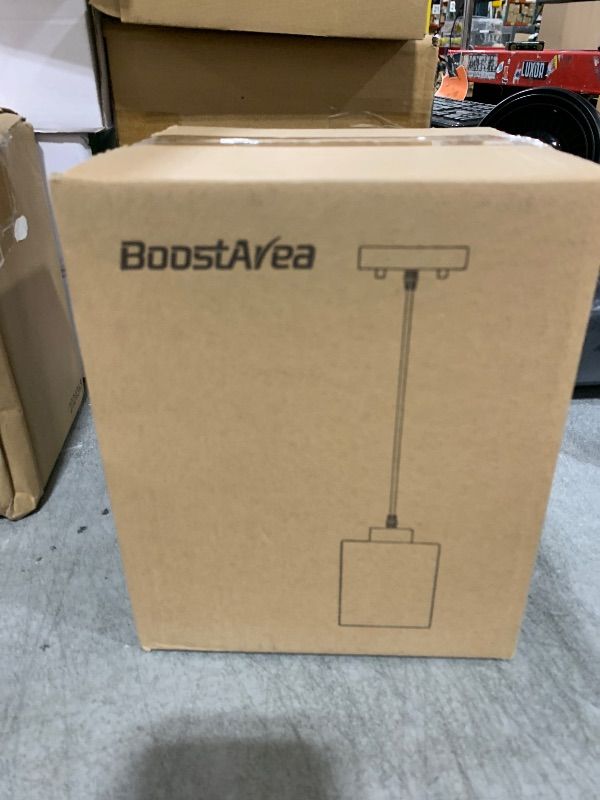 Photo 1 of BoostArea Modern Pendant Light Fixtures, Industrial Hanging Ceiling Lamp with Amber Glass Shade, Farmhouse Gold Pendant Lighting for Kitchen Island Decor Living Room Hallway Bedroom Dining Hall bar