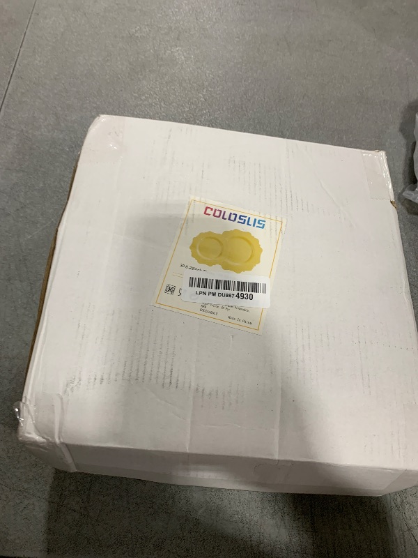 Photo 1 of COLOSUS Disposable Lemon Yellow Plastic Plates 60Pcs, Light Baby Yellow Party Plates, Heavy Duty 30 Dinner plate 10.5” and 30 Salad/Dessert Plate 8.25” for Party Dinner