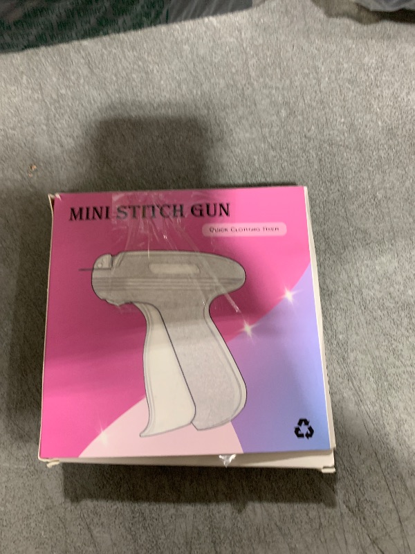 Photo 1 of Teotranic Quick Clothing Fixer, Mini Stitch Gun for Clothes, Mini Tagging Gun, Hemming Sewing Tool Kit with 1000 Black & 1000 White 5mm Mini Fasteners (Black)