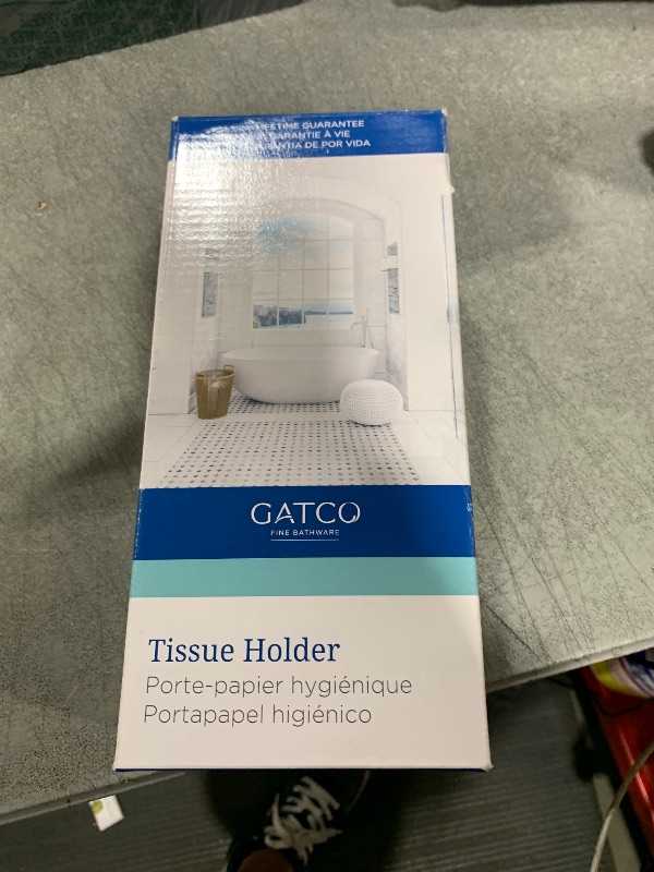 Photo 1 of Gatco 4123AZ Tavern Tissue Holder, Polished Nickel/Wall Mounted Euro Style Toilet Tissue Holder, 7.13" W