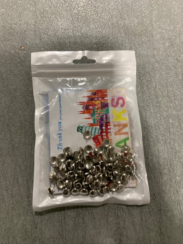 Photo 1 of RUTICH 100pcs 8MM Antique Silver Round Dome Metal Studs Spots Nailheads Fastners…