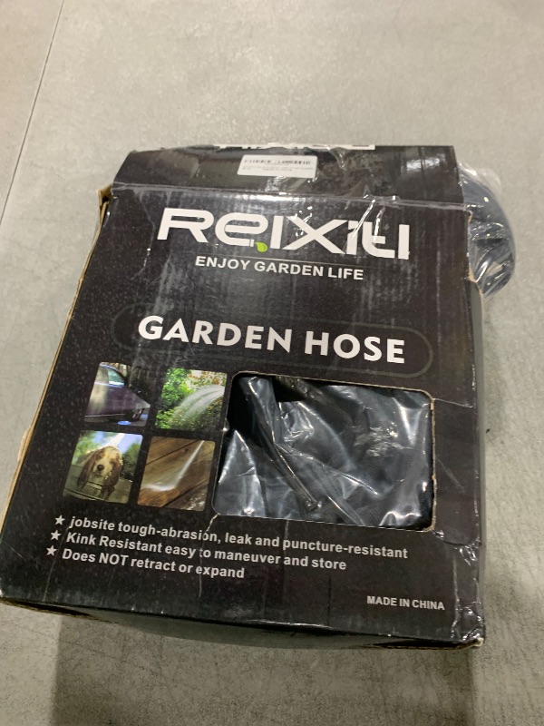 Photo 1 of Non-Expanding Garden Hose 50FT – Flexible, Burst-Resistant, Anti-Kink, Lightweight & Durable for Outdoor Use(Black)