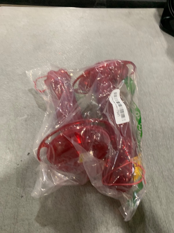Photo 1 of Birdream Hummingbird Feeders for Outdoors Hanging 20 Ounces 10 Feeding Ports, 2 Pack Plastic Humming Bird Feeder with Ant Moat Brush Leak Proof - Solid Red