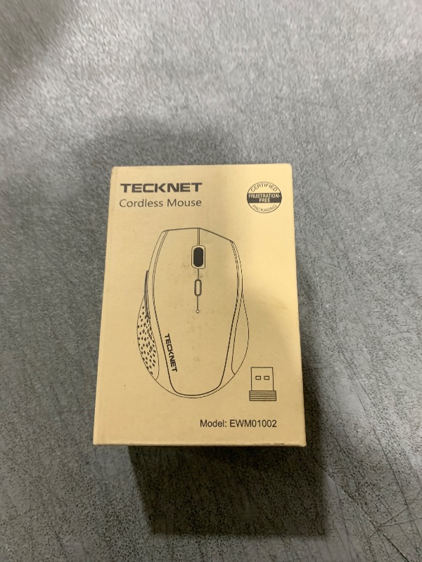 Photo 1 of TECKNET Wireless Mouse, 2.4G USB Computer Mouse with 6-Level Adjustable 4800 DPI, 30 Months Battery, Ergonomic Grips, 6 Buttons Portable for PC, Chromebook, Mac - Gold Black