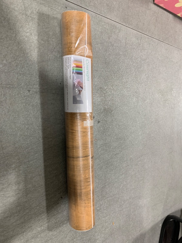 Photo 1 of COSNIGHT 15.7" ×393.7" Wood Grain Wallpaper Peel and Stick Vinyl Film Self Adhesive Decor Wall Paper for Cabinet Drawer Shelf Liner Easy to Clean