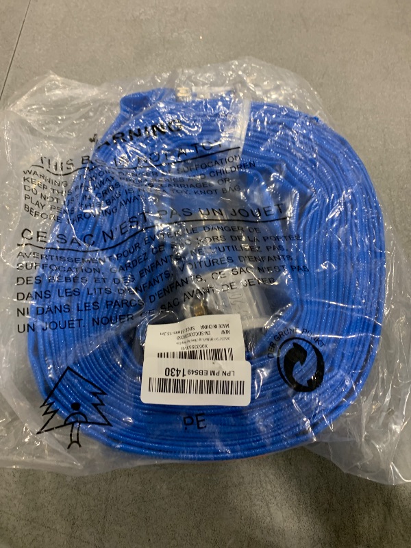 Photo 1 of DAVCO 2" ID × 50 ft Pool Backwash Hose, Heavy Duty Reinforced Blue PVC Lay Flat Water Discharge Pump Hoses For Swimming Drain Pools and Clean Filters, with Aluminum Camlock C and E Fittings