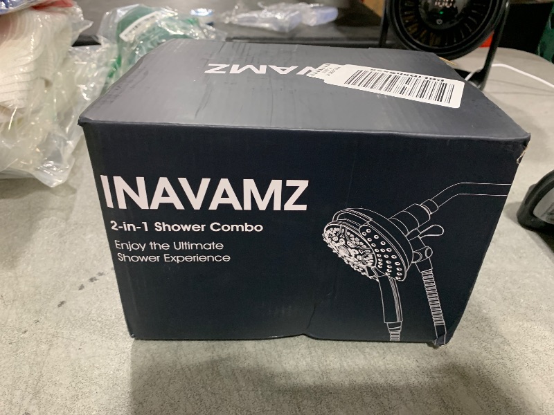 Photo 1 of Shower Head with Handheld High Pressure: INAVAMZ Hand Held Shower Head & Rain Shower Head 2-IN-1 Shower Head with 59" Rotatable Stainless Steel Hose, Shower Trim Systems